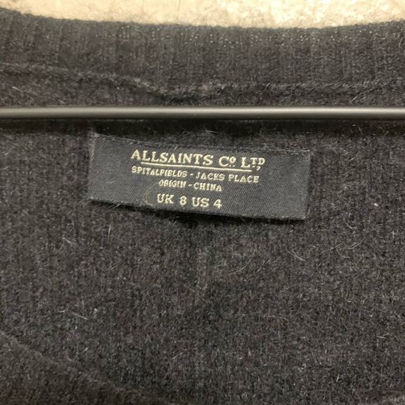 All Saints “Ursula” Black angora blend jumper - Picture 4 of 6
